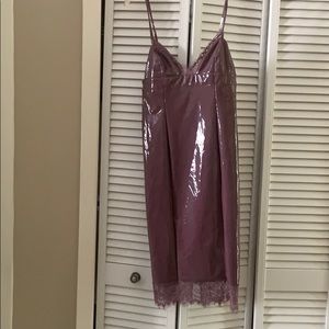 Sexy Lavender Latex Dress.
